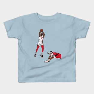 Kevin Durant Crosses Over Daniel Gafford Kids T-Shirt